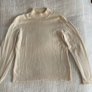 Cashmere Cream Turtleneck Sweater